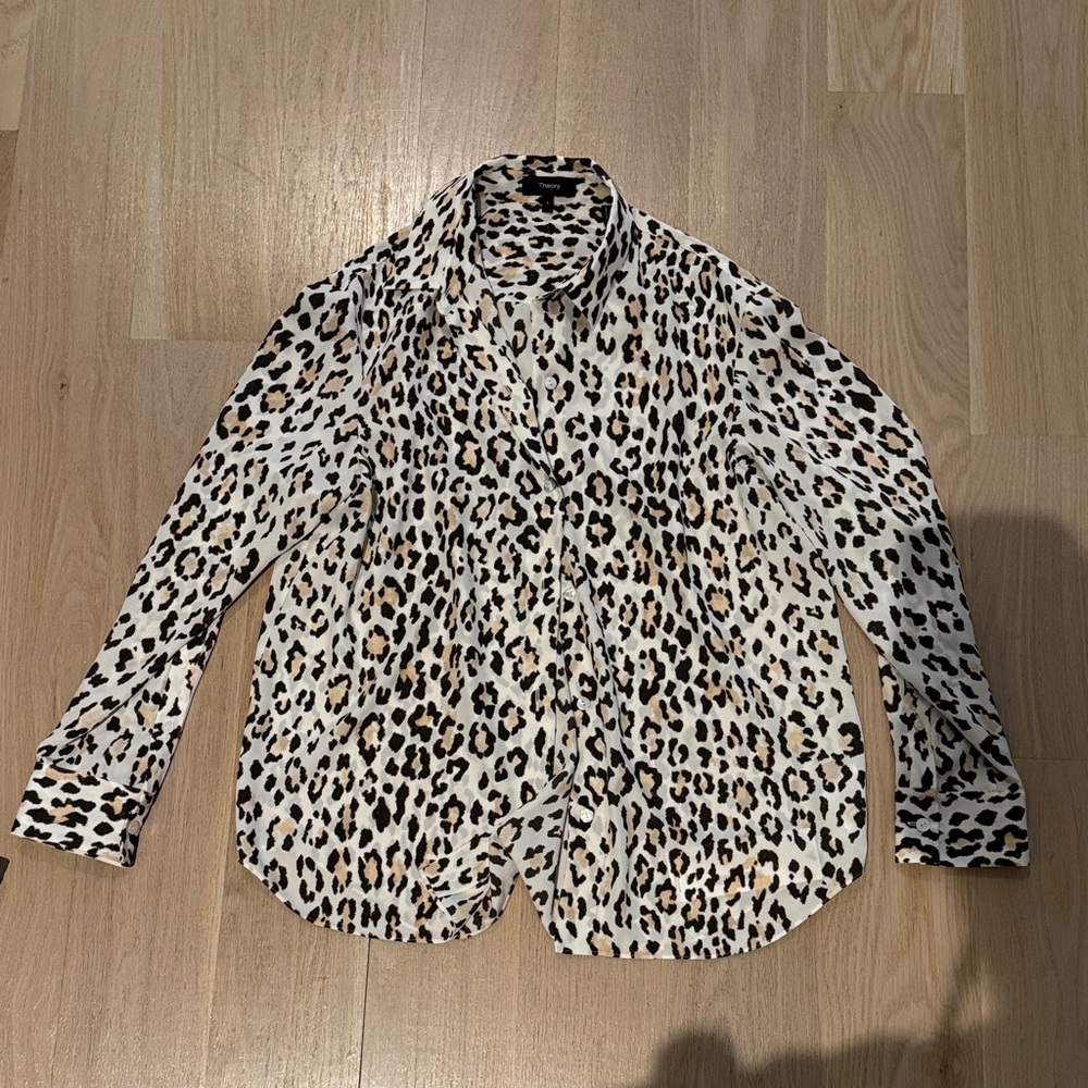Leopard Print Button-Up Shirt